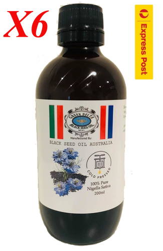 6x200ml Green Delta Black Seed Oil